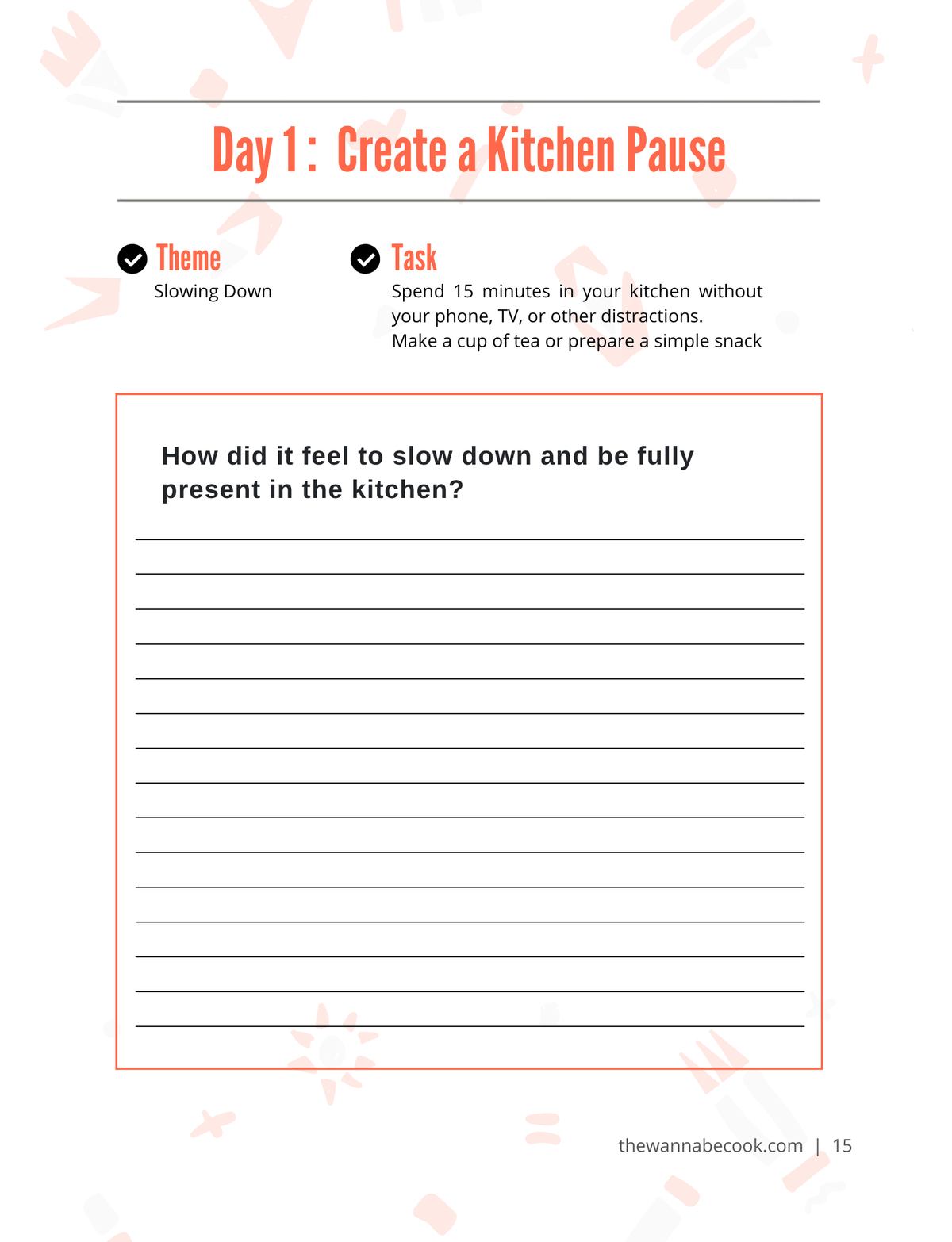 15 Days of Cooking and Wellness: Discovering Family Recipes